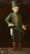 Friedrich August von Kaulbach Portrat eines Jungen in Husarenuniform oil painting reproduction